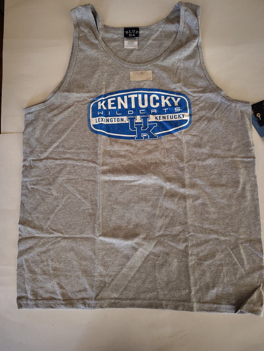 University Of Kentucky UK Wildcats Blue 84 Gray Tank Top Size Large